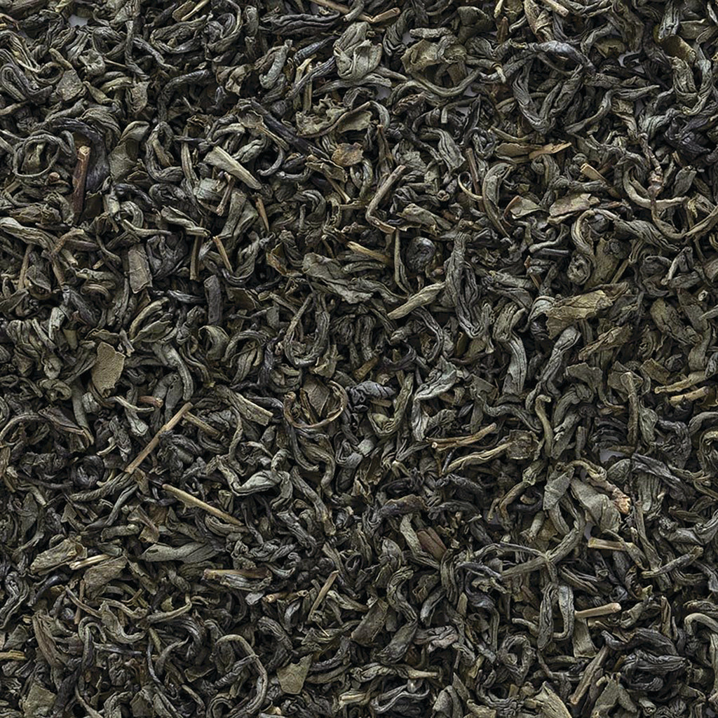 FNP028 | loose dried green tea leaves close-up texture - Thumbnail