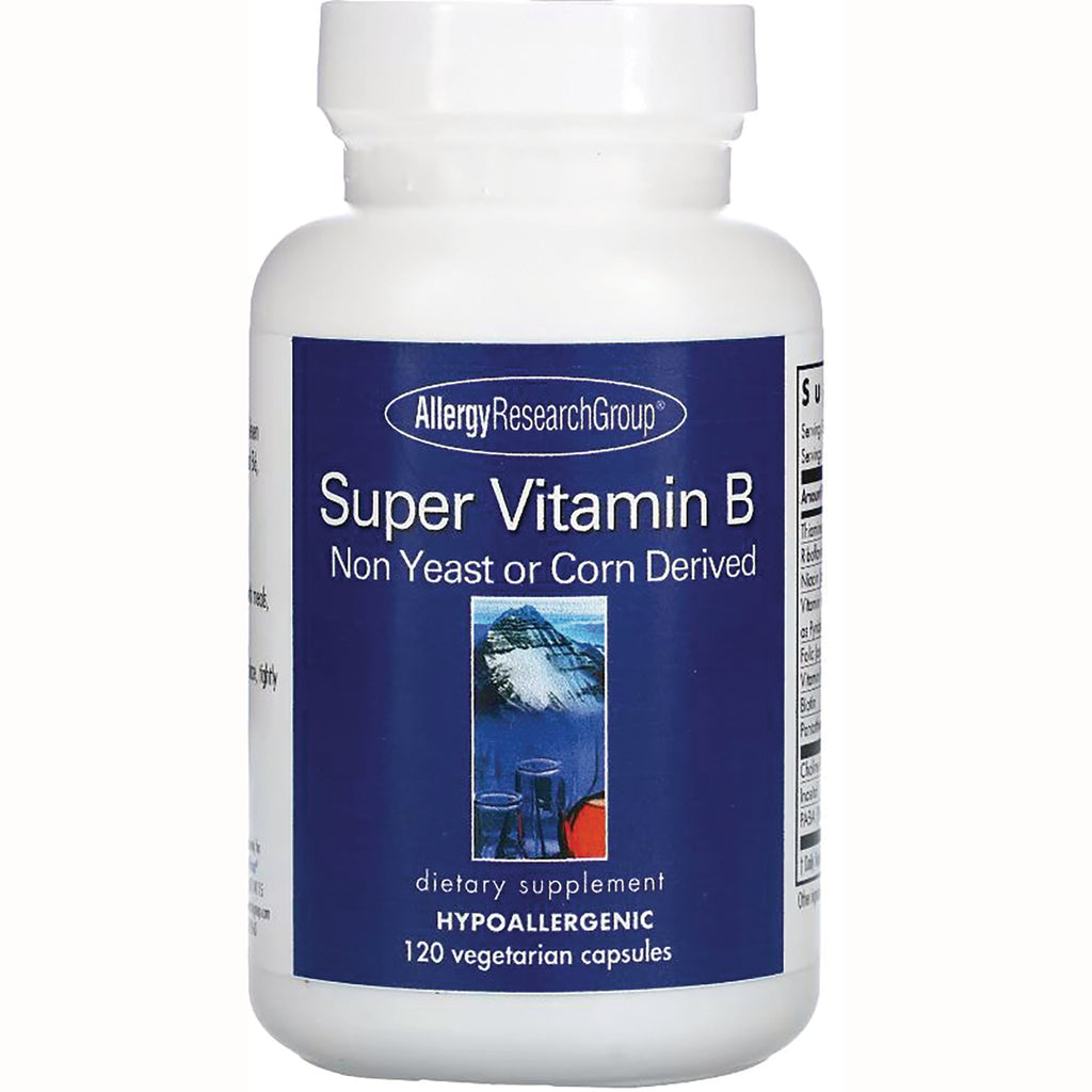 ARG036 | Allergy Research Group Super Vitamin B bottle with blue label, hypoallergenic, 120 vegetarian capsules - Thumbnail