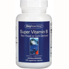 ARG036 | Allergy Research Group Super Vitamin B bottle with blue label, hypoallergenic, 120 vegetarian capsules