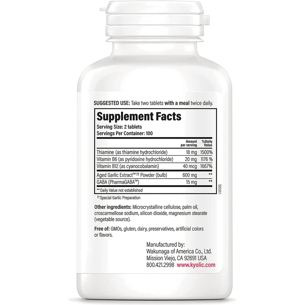 KY117 | back label showing Supplement Facts panel and ingredient list on a white supplement bottle - Thumbnail