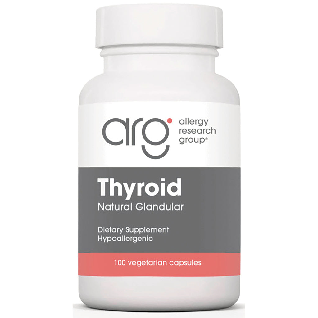 ARG017 | arg Thyroid Natural Glandular dietary supplement bottle, 100 vegetarian capsules - Thumbnail