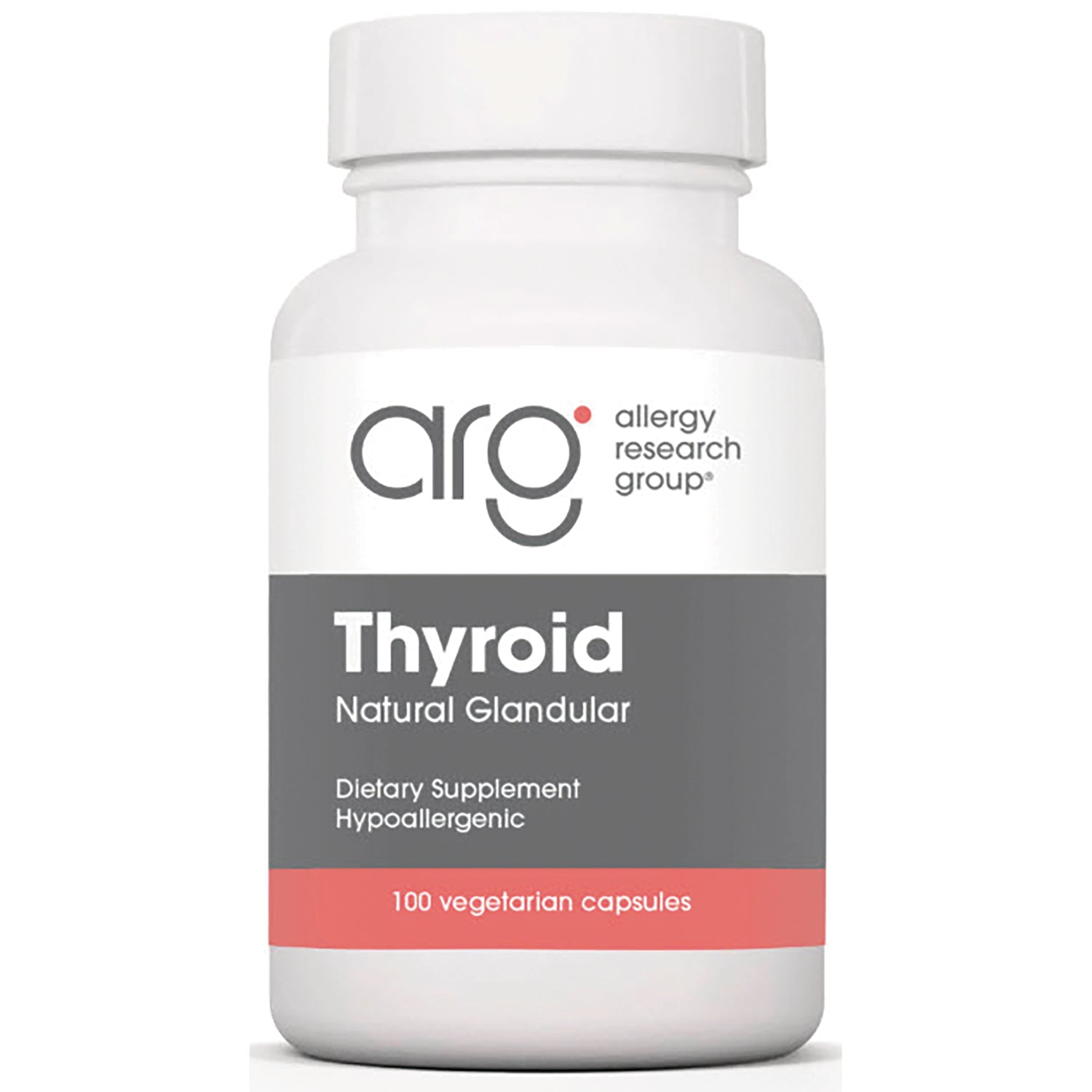 ARG017 | arg Thyroid Natural Glandular dietary supplement bottle, 100 vegetarian capsules