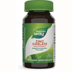 NW364 | Nature's Way Zinc Chelate high potency supplement bottle, 100 capsules, supports immune function