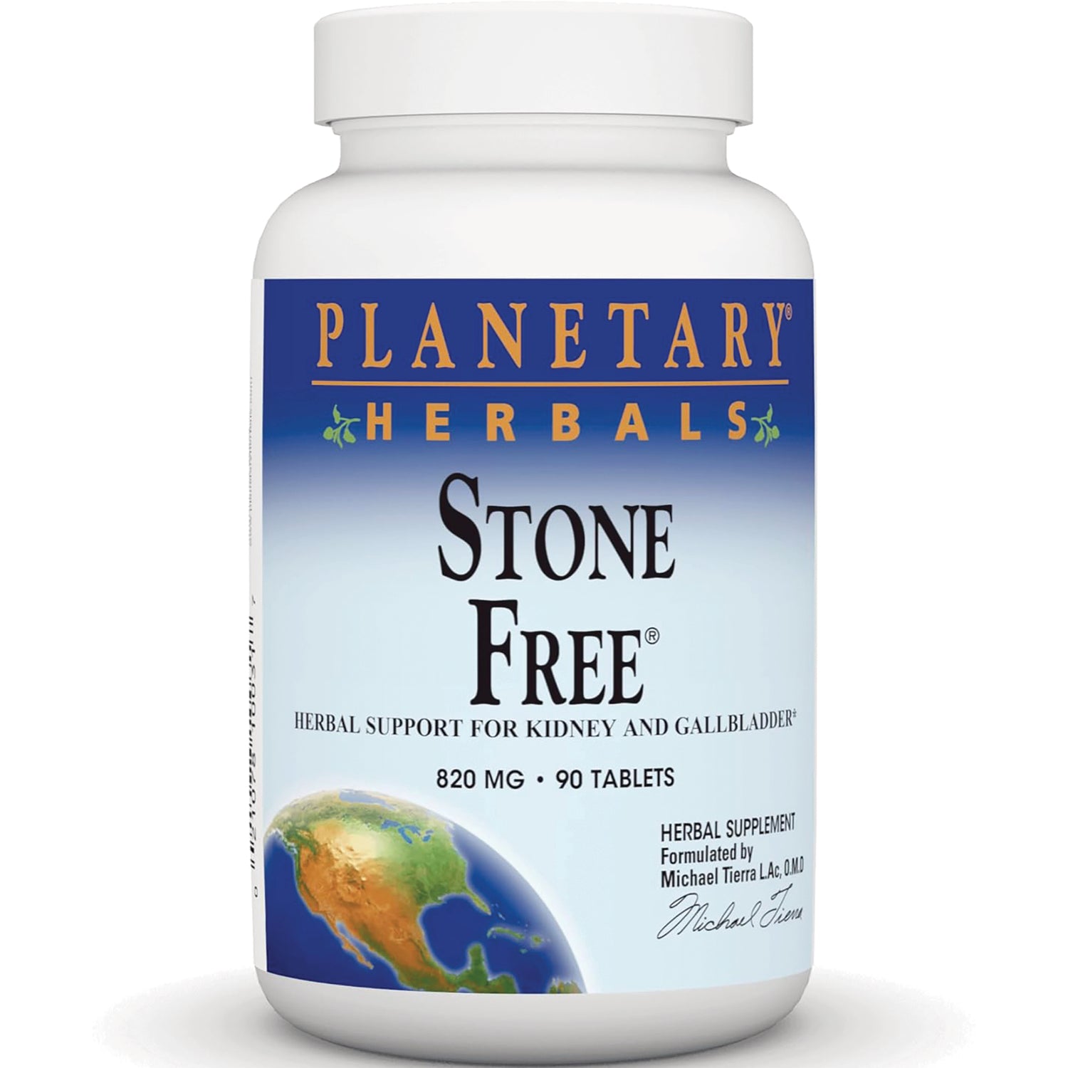 PF081 | Planetary Herbals Stone Free bottle front label herbal supplement 820 MG 90 tablets