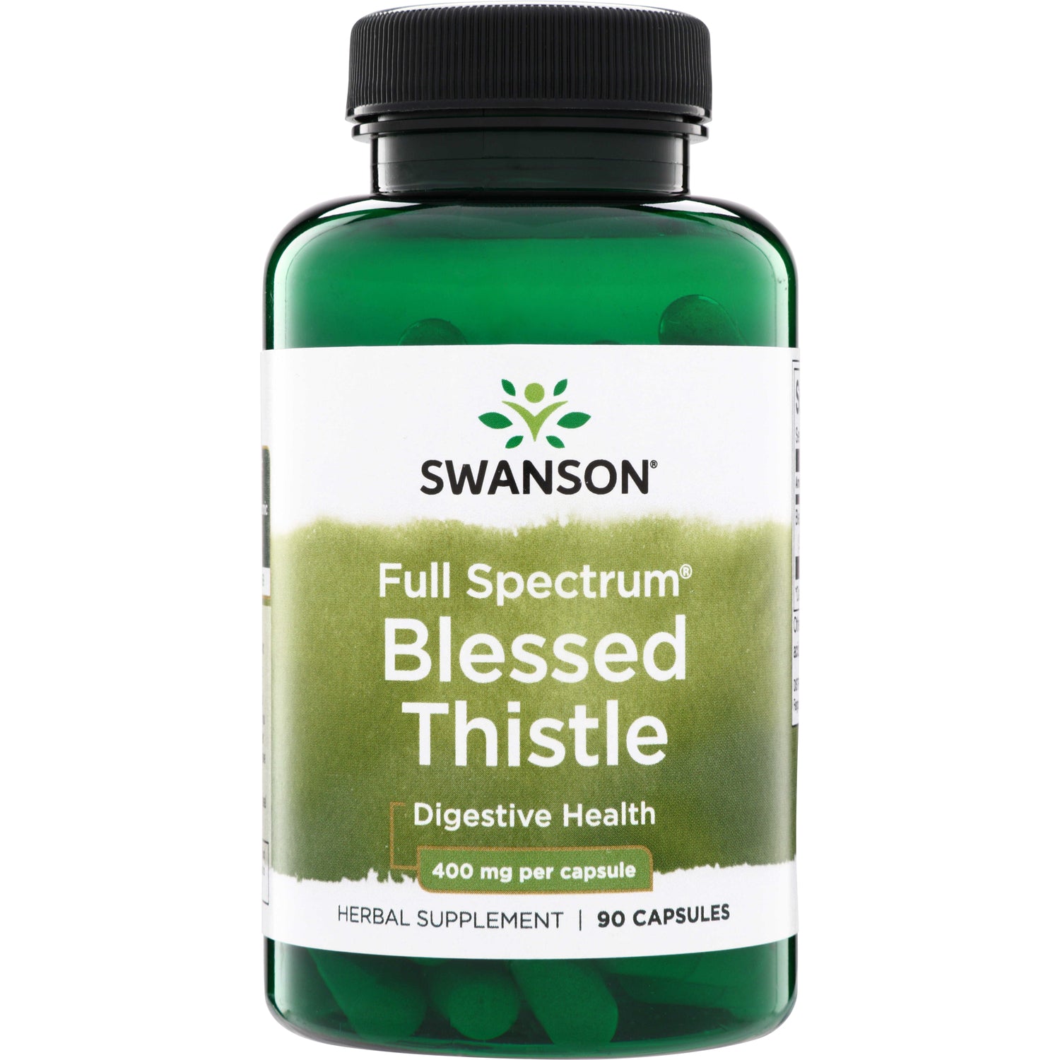 SW1693 | Swanson Full Spectrum Blessed Thistle, Digestive Health, 400 mg per capsule, 90 capsules
