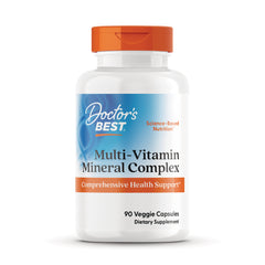DB223 | Doctor's Best Multi-Vitamin Mineral Complex bottle showing front label, 90 veggie capsules