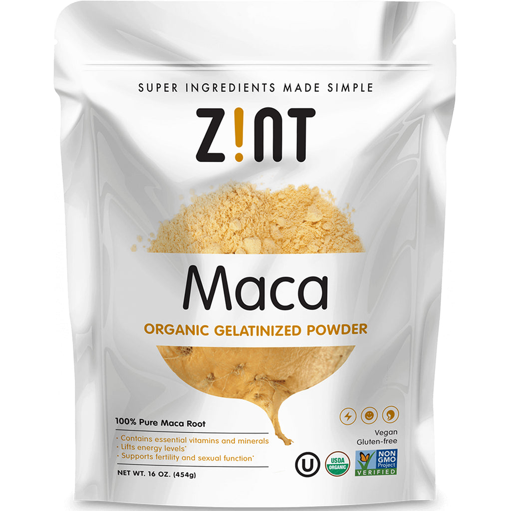ZIN021 | Zint Maca Organic Gelatinized Powder, 100% pure maca root, 16 oz pouch - Thumbnail