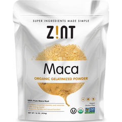 ZIN021 | Zint Maca Organic Gelatinized Powder, 100% pure maca root, 16 oz pouch