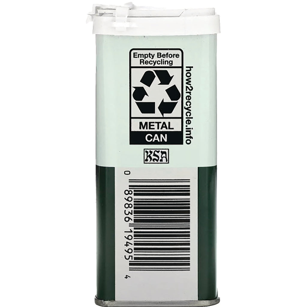SMP031 | Back of rectangular metal can showing recycling symbol labeled METAL CAN and vertical barcode - Thumbnail