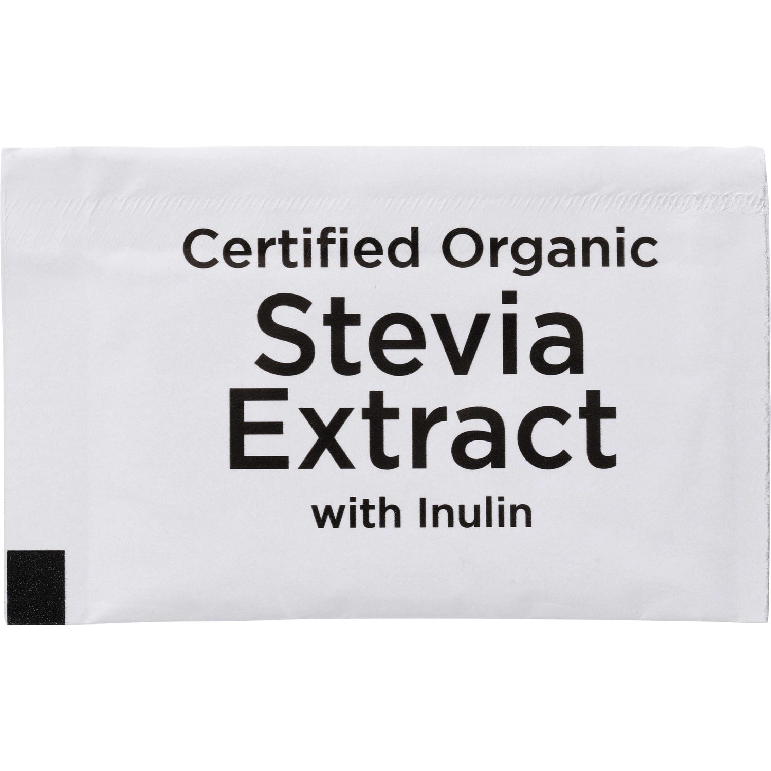 SWF104 | White sachet labeled "Certified Organic Stevia Extract with Inulin"