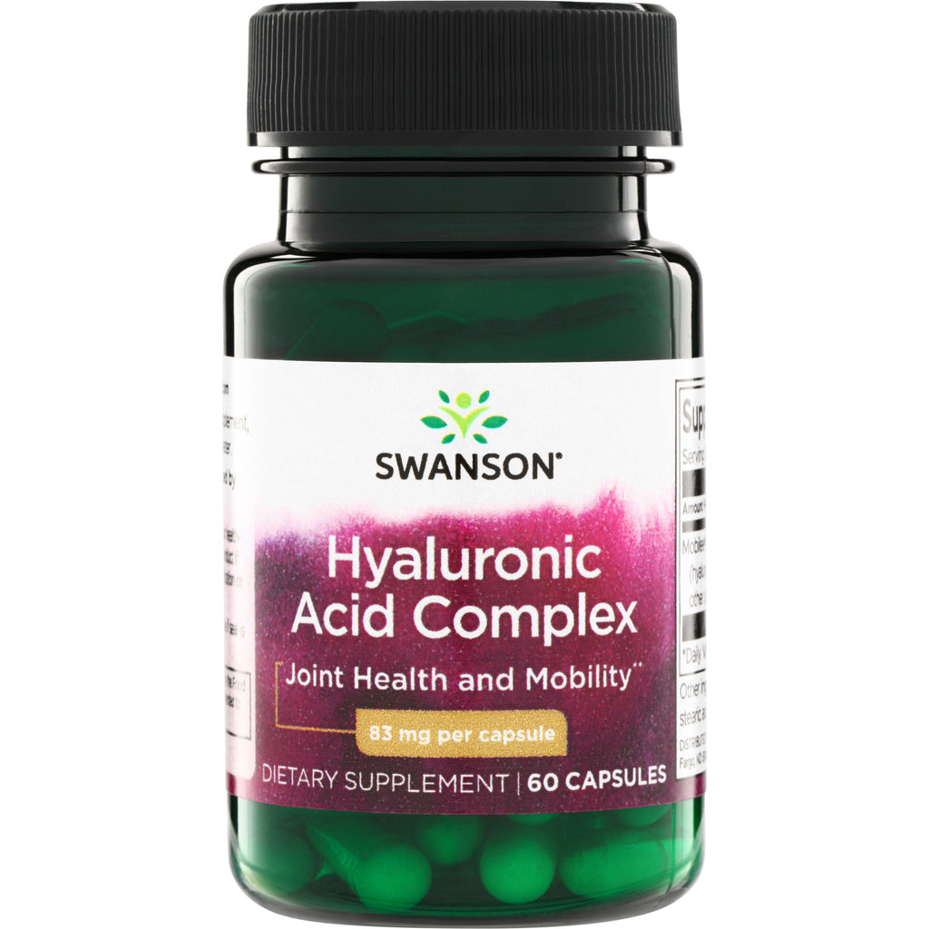 SWU862 | Swanson Hyaluronic Acid Complex bottle, 83 mg per capsule, 60 capsules, Joint Health and Mobility - Thumbnail