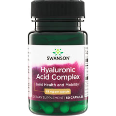 SWU862 | Swanson Hyaluronic Acid Complex bottle, 83 mg per capsule, 60 capsules, Joint Health and Mobility