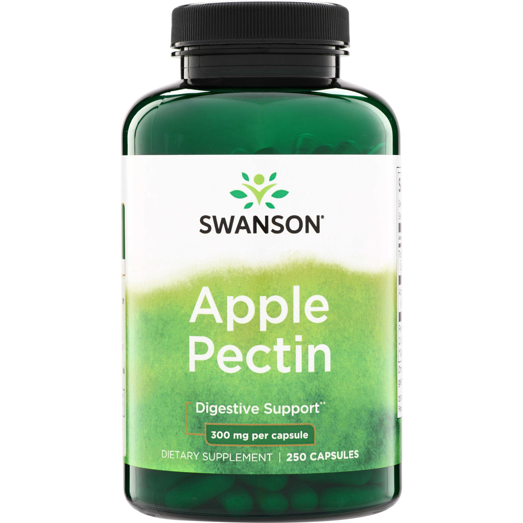 SW305 | Swanson Apple Pectin supplement bottle, Digestive Support, 300 mg per capsule, 250 capsules - Thumbnail