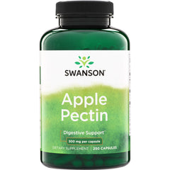 SW305 | Swanson Apple Pectin supplement bottle, Digestive Support, 300 mg per capsule, 250 capsules
