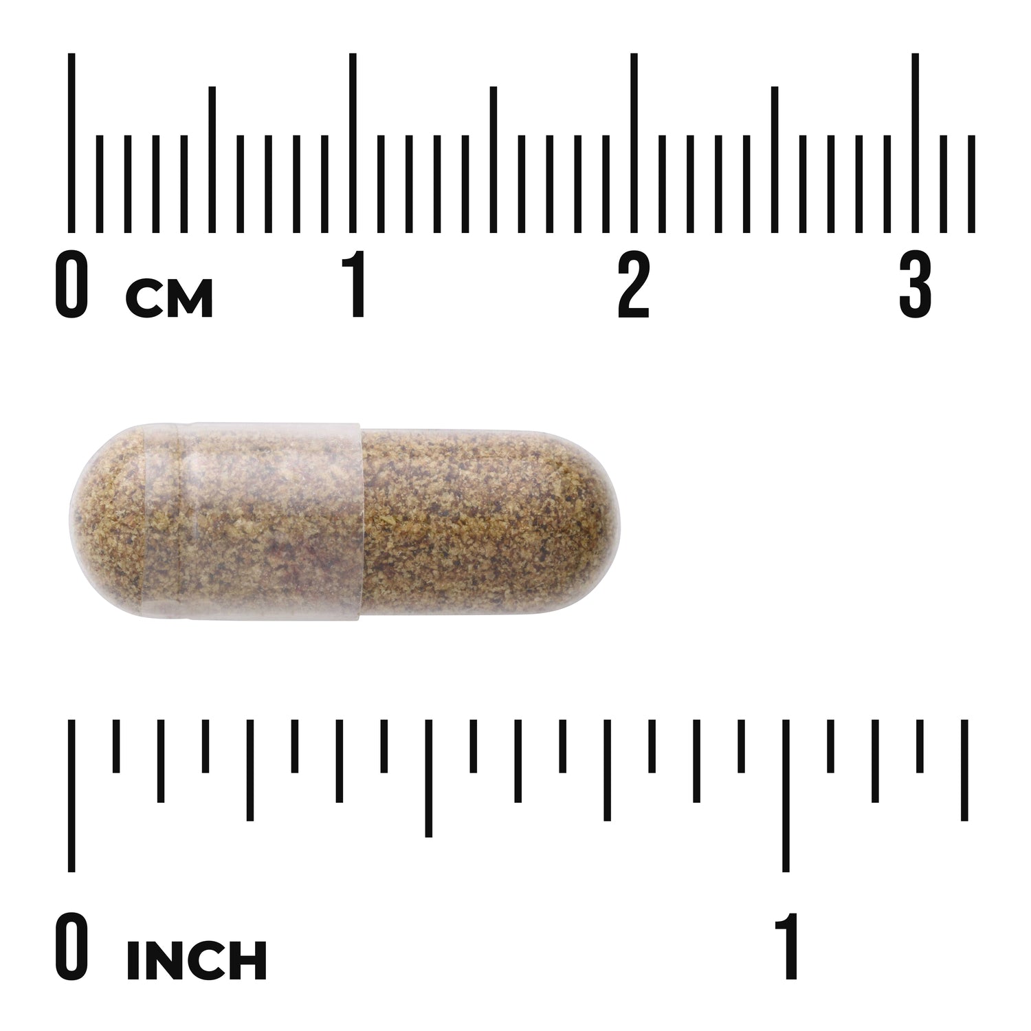 SWH140 | Capsule with cm and inch ruler for size reference