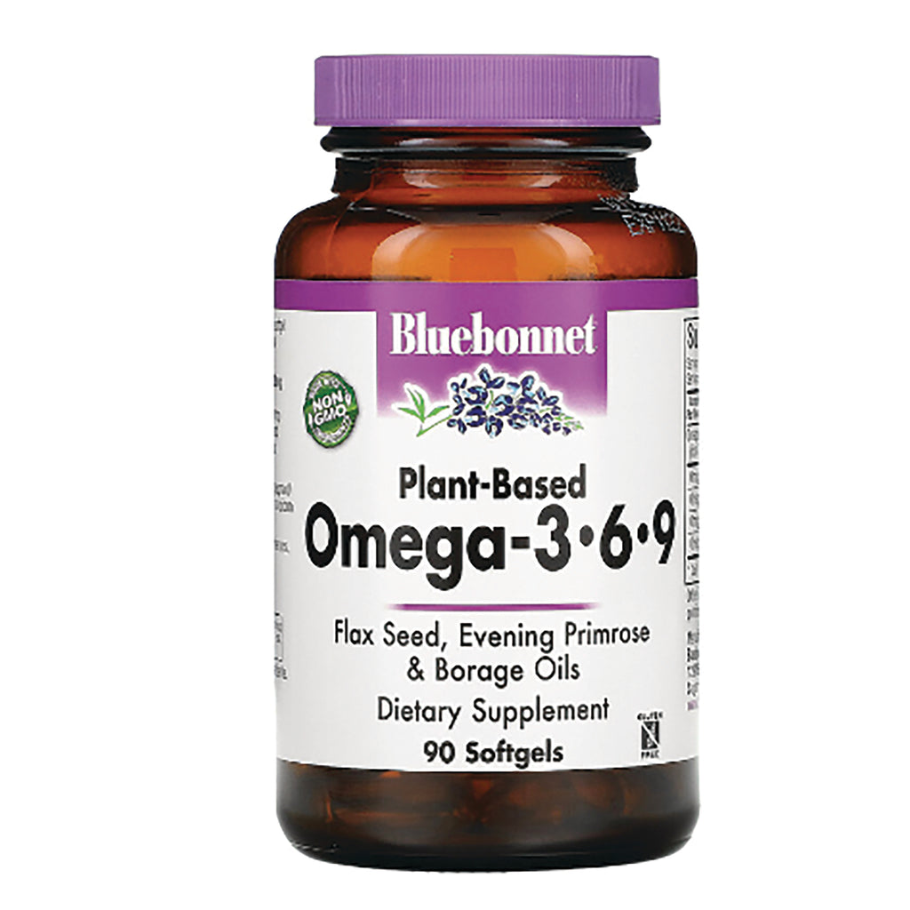BLU110 | Bluebonnet plant-based Omega-369 softgel bottle, 90 softgels - Thumbnail