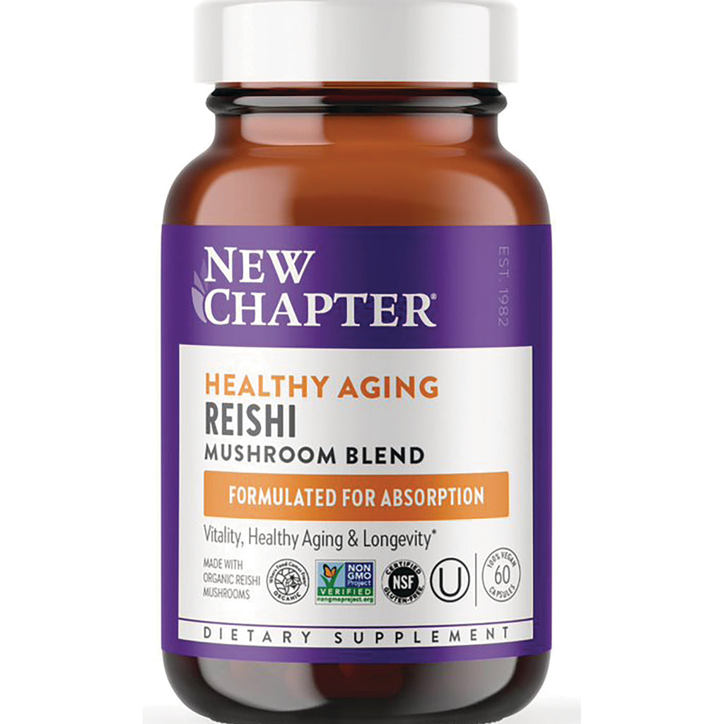 NWC269 | New Chapter Healthy Aging Reishi mushroom blend supplement bottle labeled Formulated for Absorption - Thumbnail