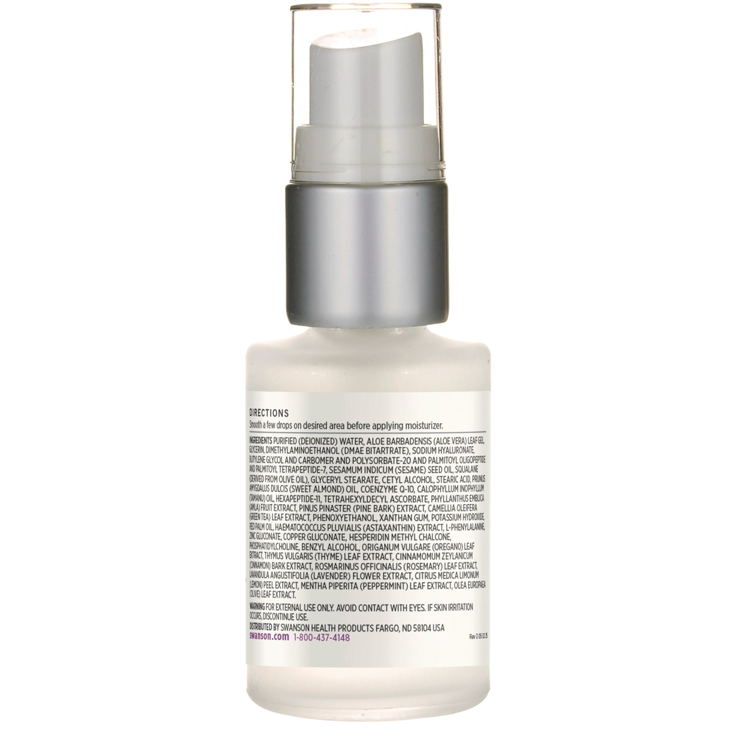 SW1486 | Ingredients, directions, and warning panel for external use only