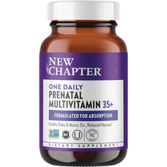NWC375 | New Chapter One Daily Prenatal Multivitamin 35+ bottle with purple label and 90 tablets