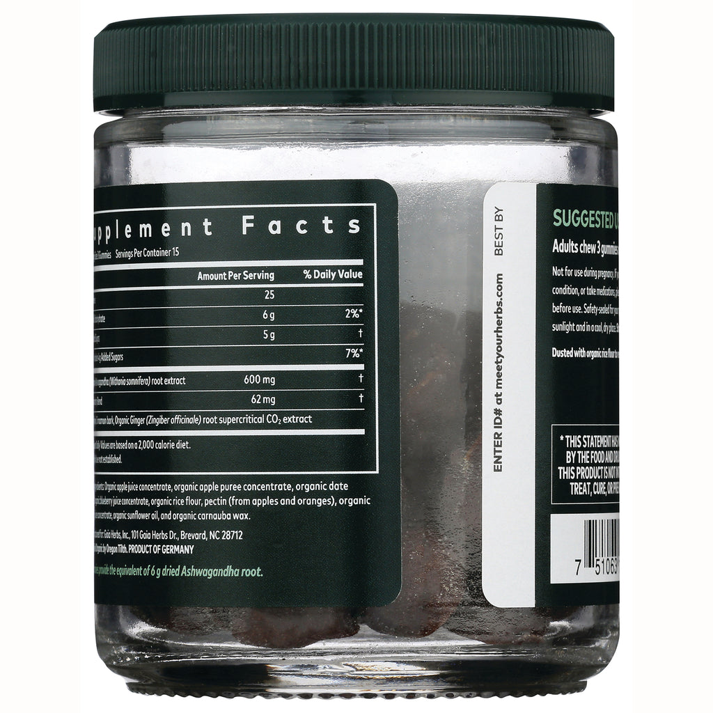 GH139 | Back of clear jar showing Supplement Facts panel, ingredients and suggested use text - Thumbnail