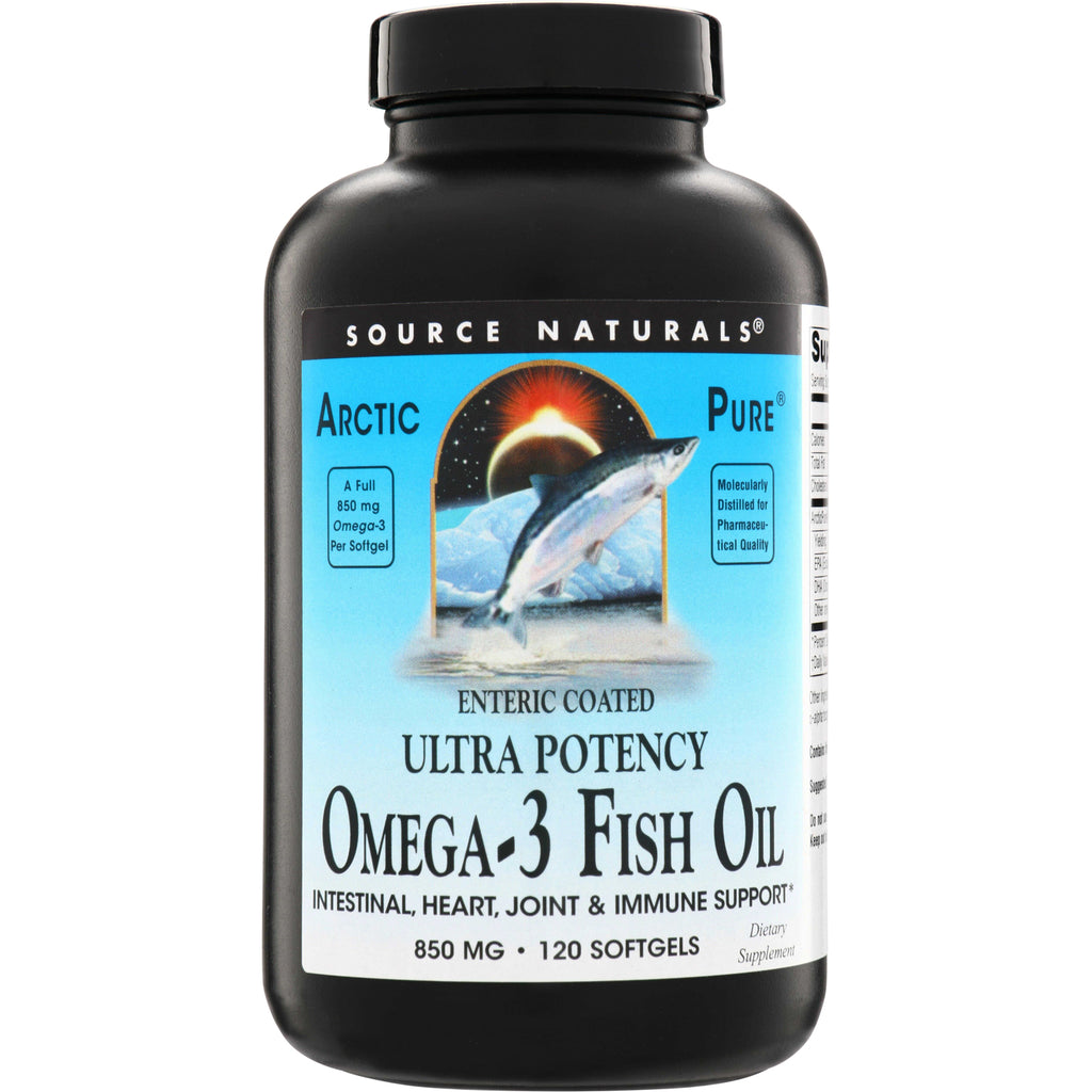 SN379 | Source Naturals Arctic Pure Ultra Potency Omega-3 Fish Oil 850 mg, 120 softgels - Thumbnail
