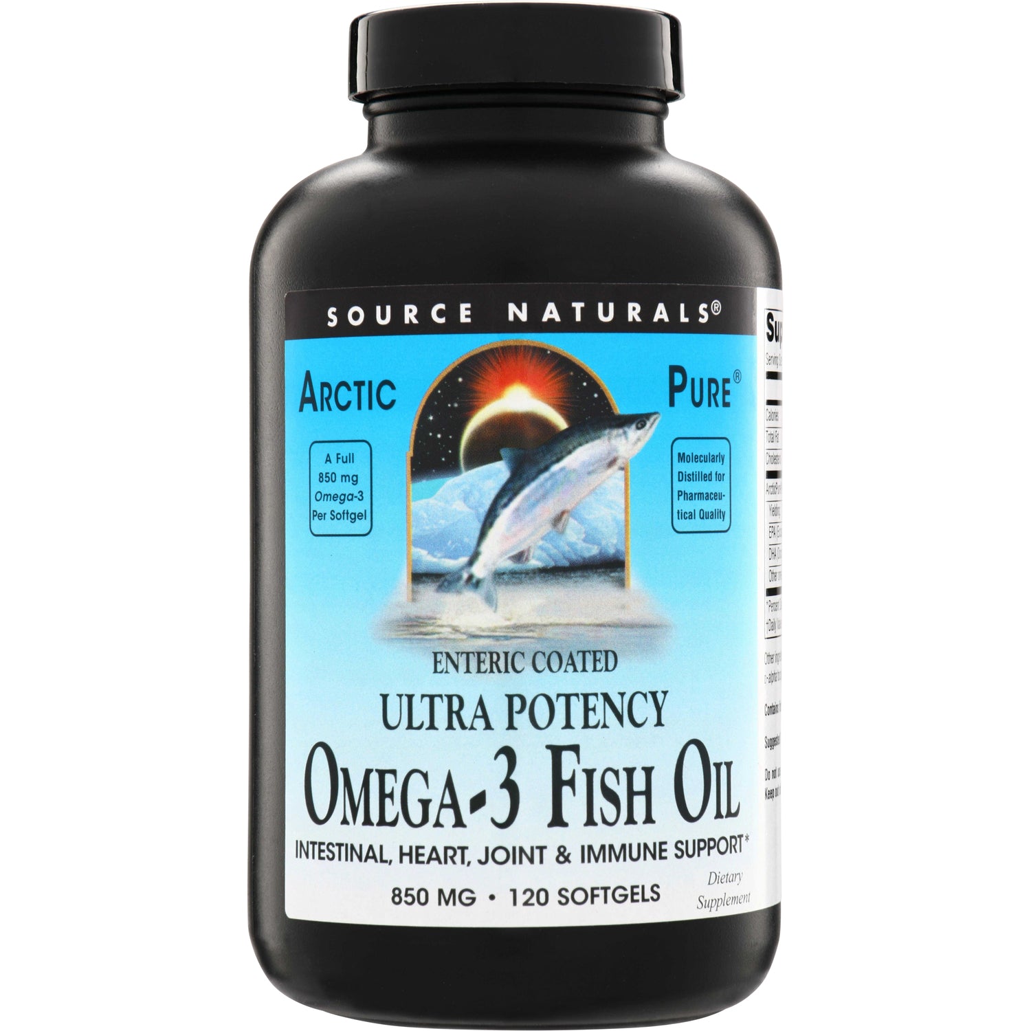 SN379 | Source Naturals Arctic Pure Ultra Potency Omega-3 Fish Oil 850 mg, 120 softgels