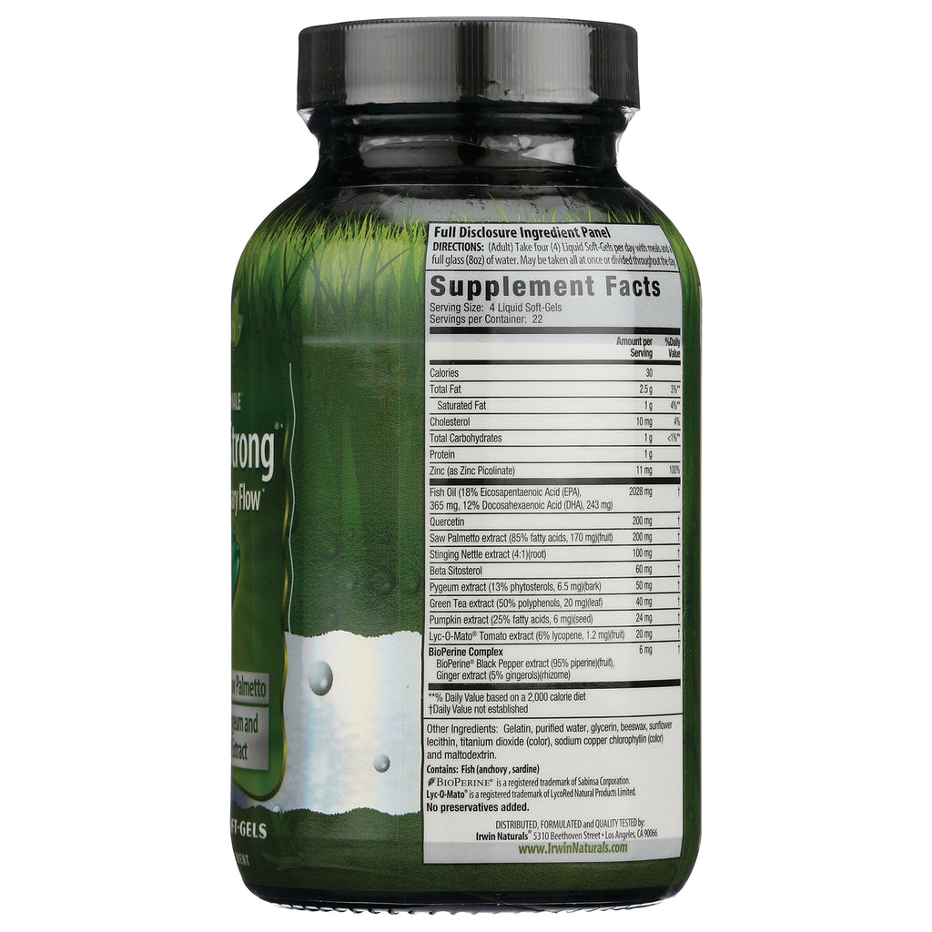 IR071 | back of green supplement bottle showing Supplement Facts panel and ingredient list - Thumbnail