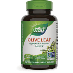 NW577 | Nature's Way Olive Leaf supplement bottle, 100 vegan capsules, supports antioxidant activity