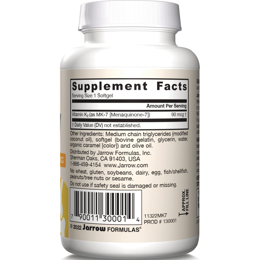JR091 | Back label of supplement bottle showing Supplement Facts panel, ingredients list and barcode - Thumbnail