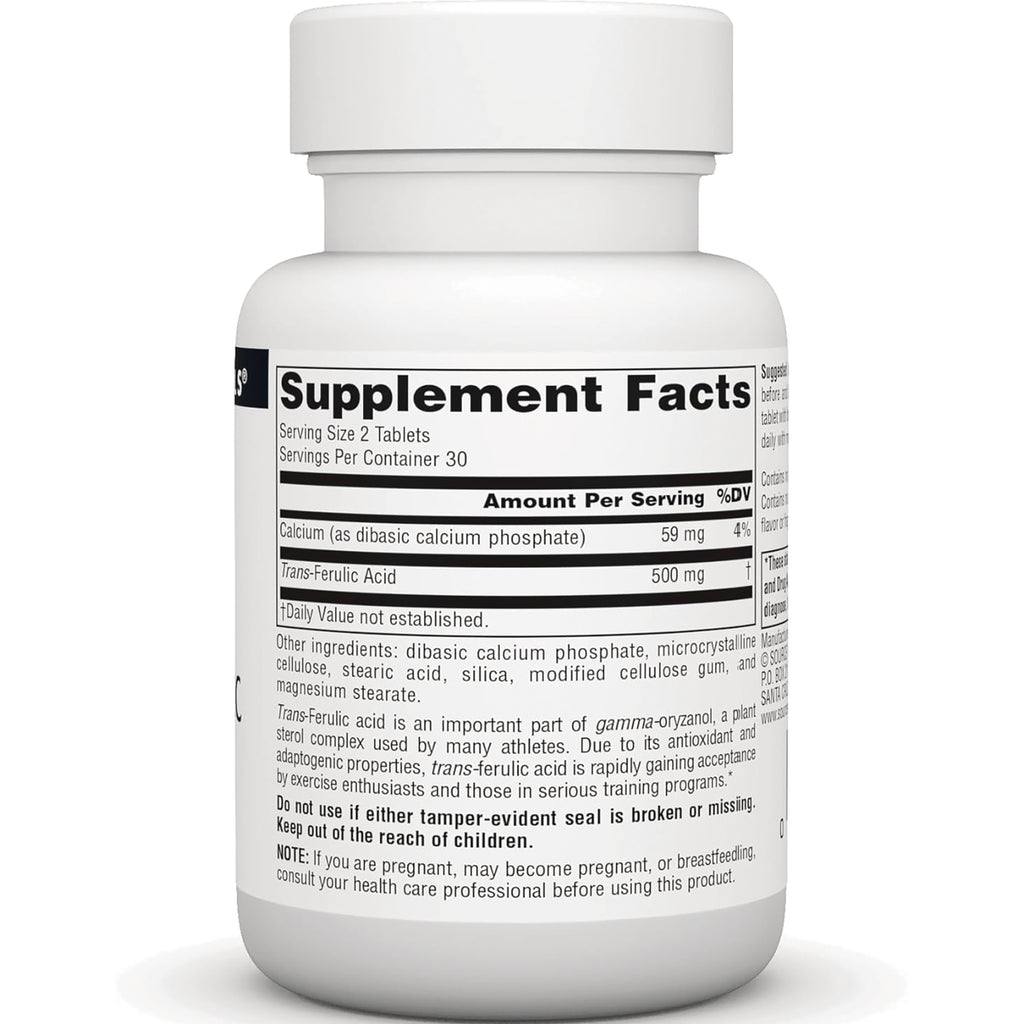 SN433 | Back label with Supplement Facts, serving size 2 tablets, and ingredients - Thumbnail