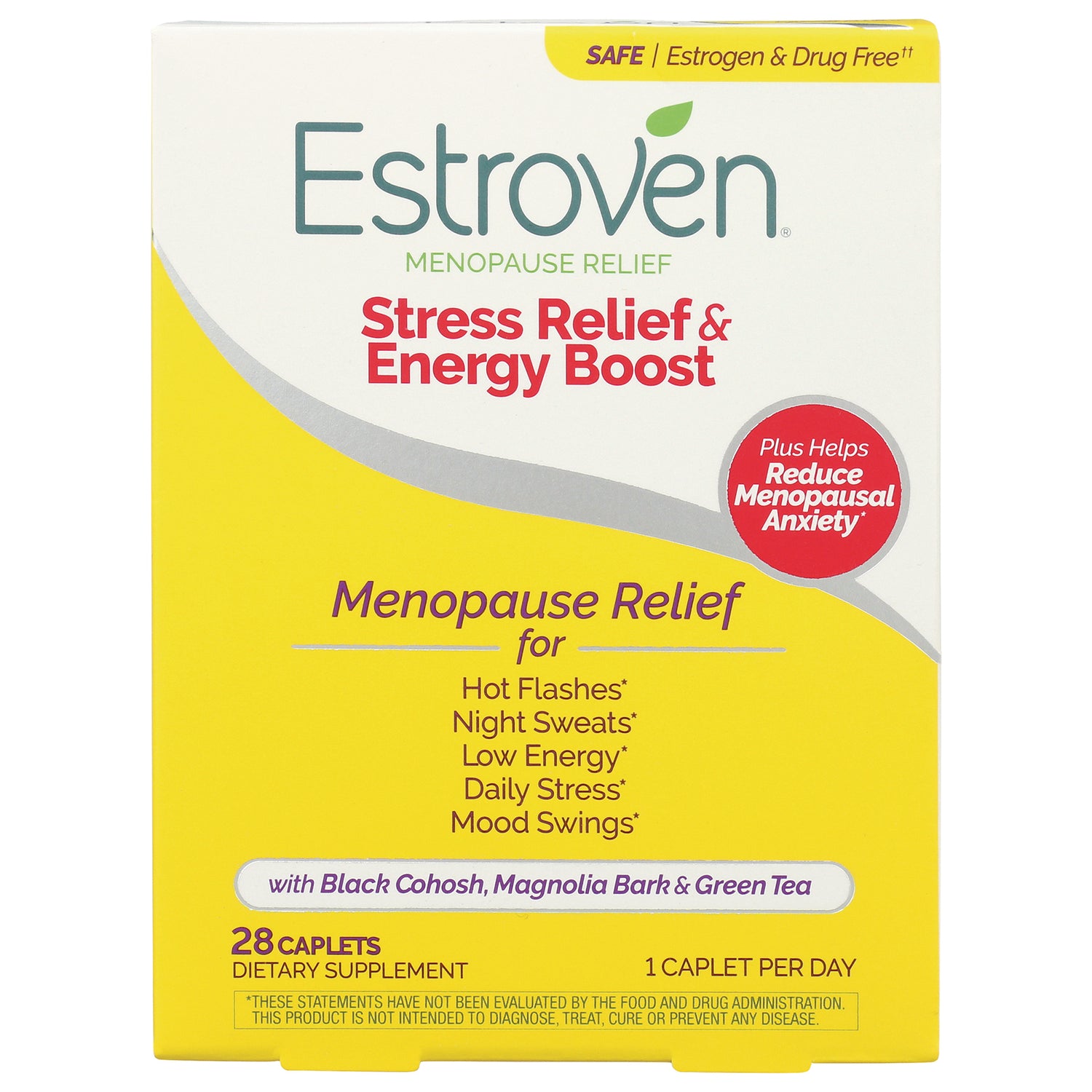 AFB001 | Estroven Menopause Relief Stress Relief & Energy Boost, 28 caplets