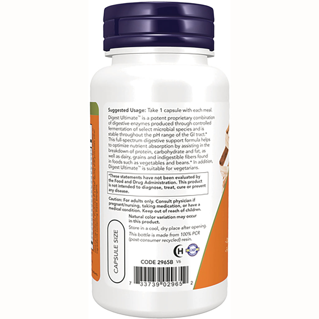 NWF1072 | Back label of white supplement bottle showing suggested usage, cautions, and barcode - Thumbnail