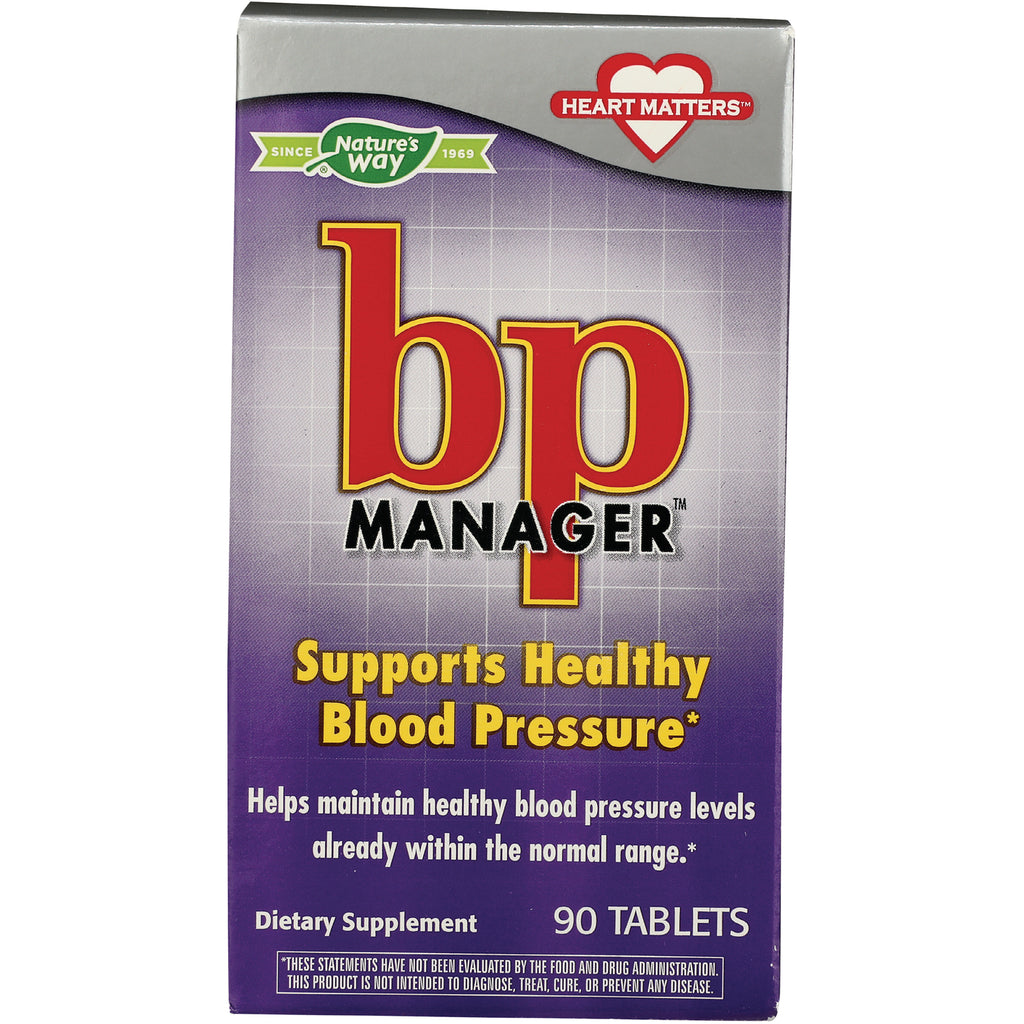ET302 | Nature's Way bp MANAGER box, supports healthy blood pressure, 90 tablets - Thumbnail