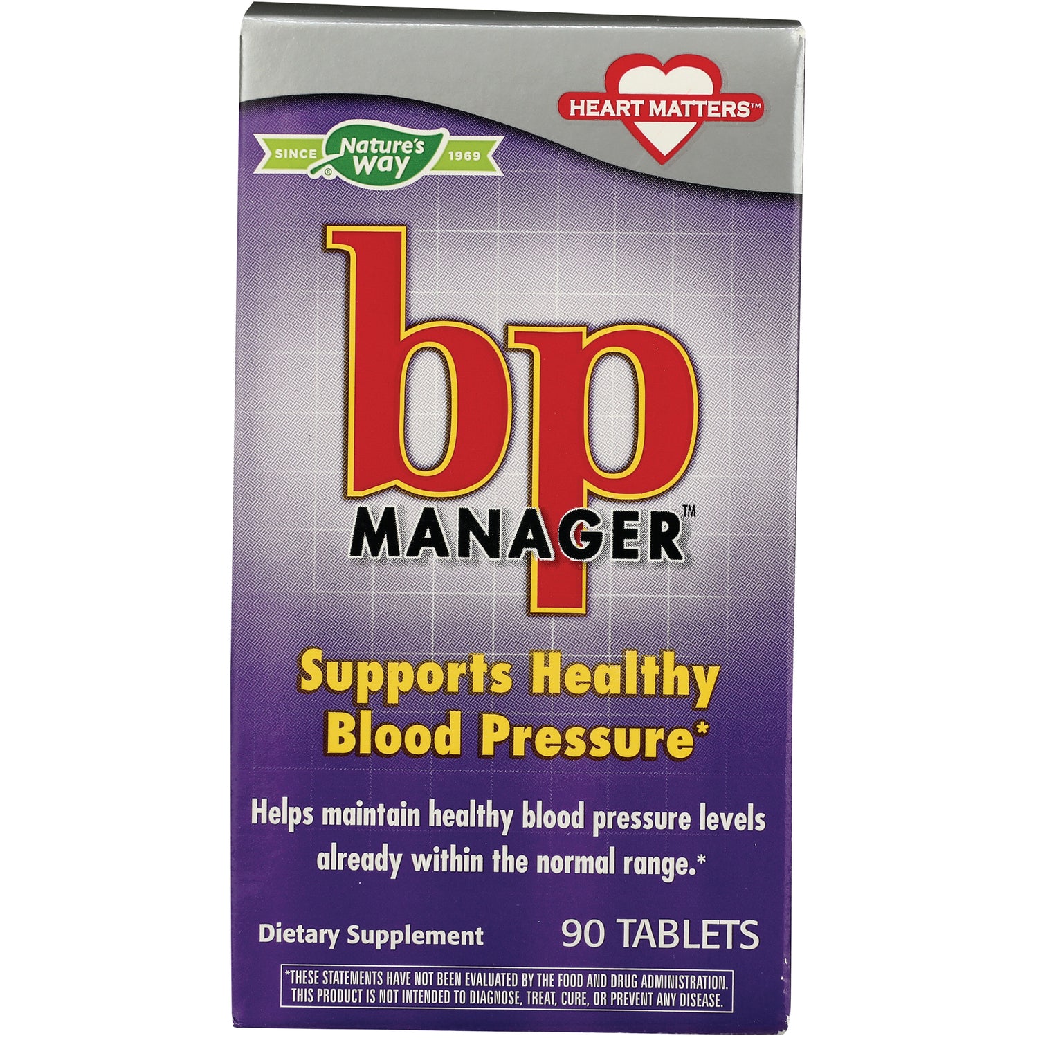 ET302 | Nature's Way bp MANAGER box, supports healthy blood pressure, 90 tablets