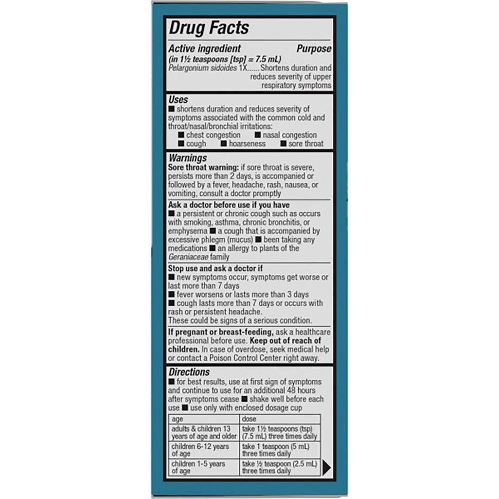 NW584 | Drug Facts and directions panel on back of purple cough medicine box - Thumbnail