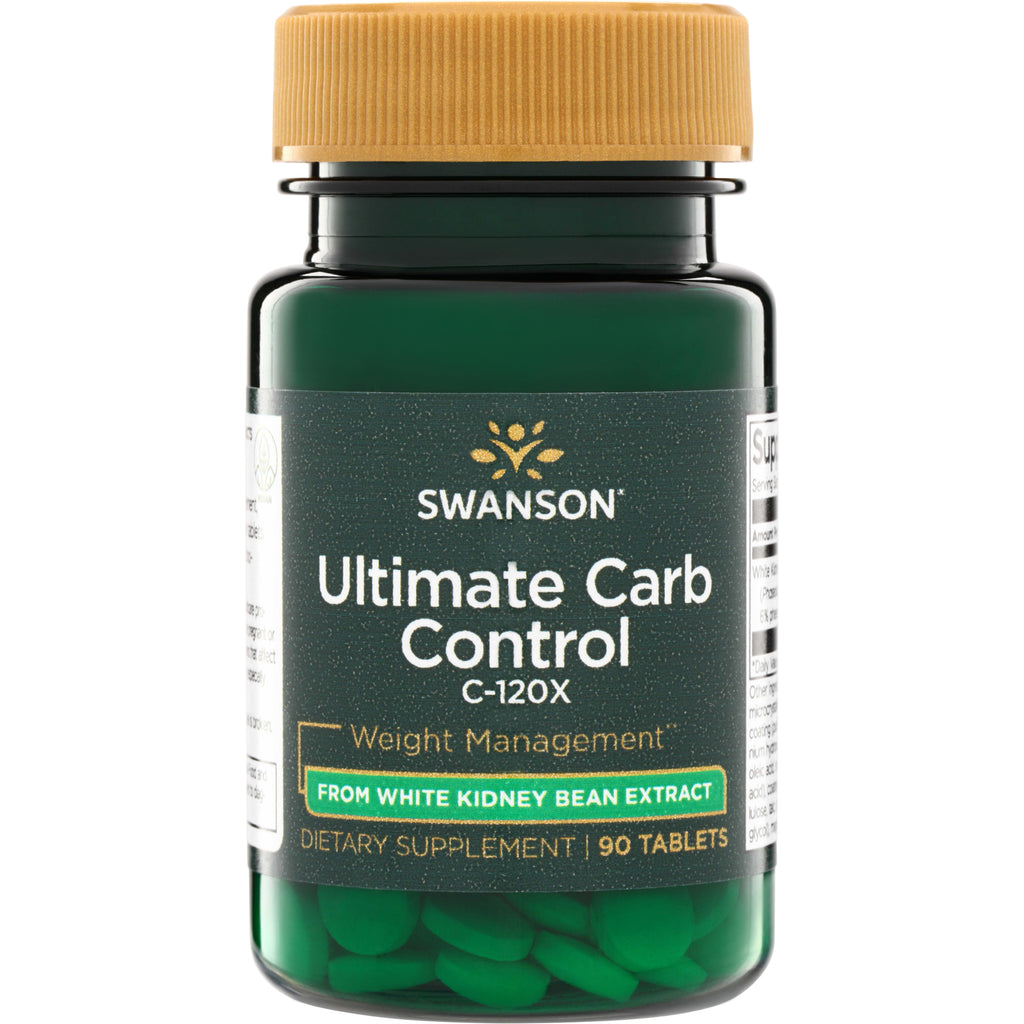 SWU302 | Swanson Ultimate Carb Control C-120X weight management, from white kidney bean extract, 90 tablets bottle - Thumbnail
