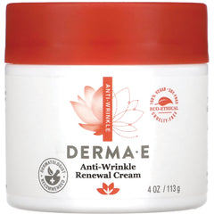 DE005 | White jar with red lid labeled DERMAE Anti-Wrinkle Renewal Cream 4 OZ / 113 g
