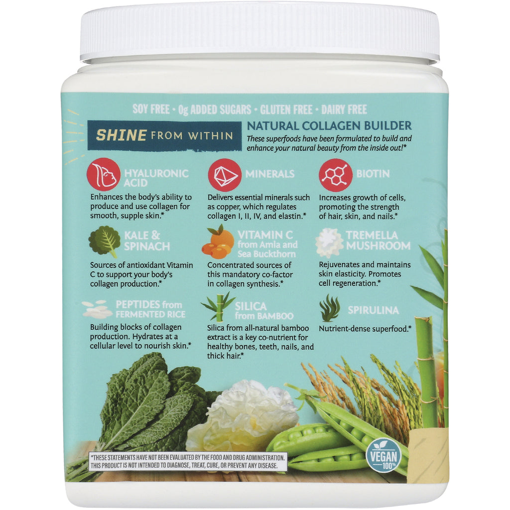 SNW031 | Shine From Within Natural Collagen Builder infographic with hyaluronic acid, biotin, vitamin C, minerals - Thumbnail