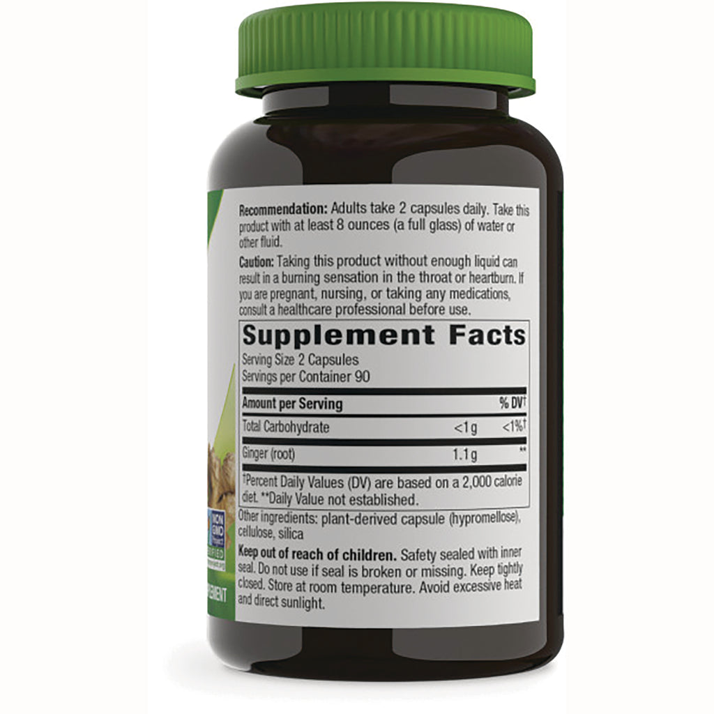 NW486 | Back of brown supplement bottle showing Supplement Facts panel and directions, serving size 2 capsules, ingredients and warnings - Thumbnail