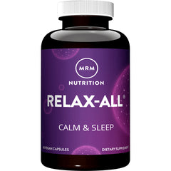 MRM012 | MRM Nutrition RELAX-ALL calm & sleep supplement bottle, purple label, 60 vegan capsules