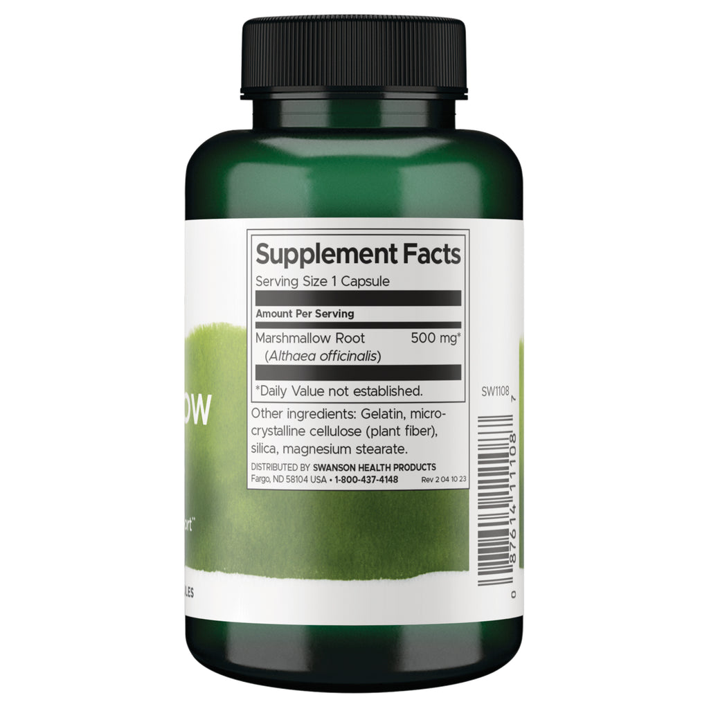 SW1108 | Back of label with supplement facts and serving information - Thumbnail