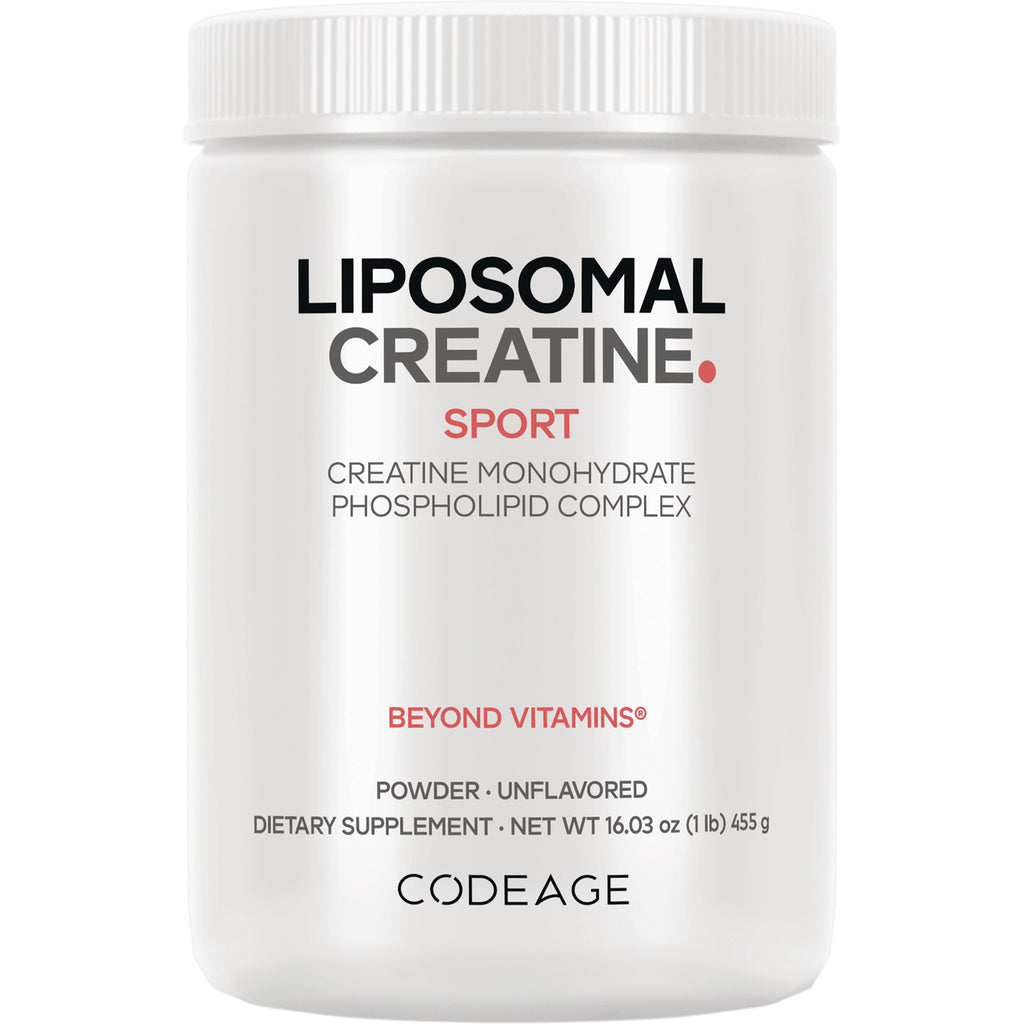 Liposomal Creatine Sport powder container labeled BEYOND VITAMINS unflavored 16.03 oz - Thumbnail