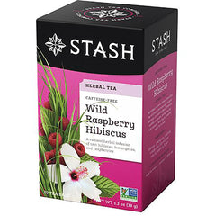 STH013 | Stash Herbal Tea Wild Raspberry Hibiscus, caffeine-free, 20 tea bags box