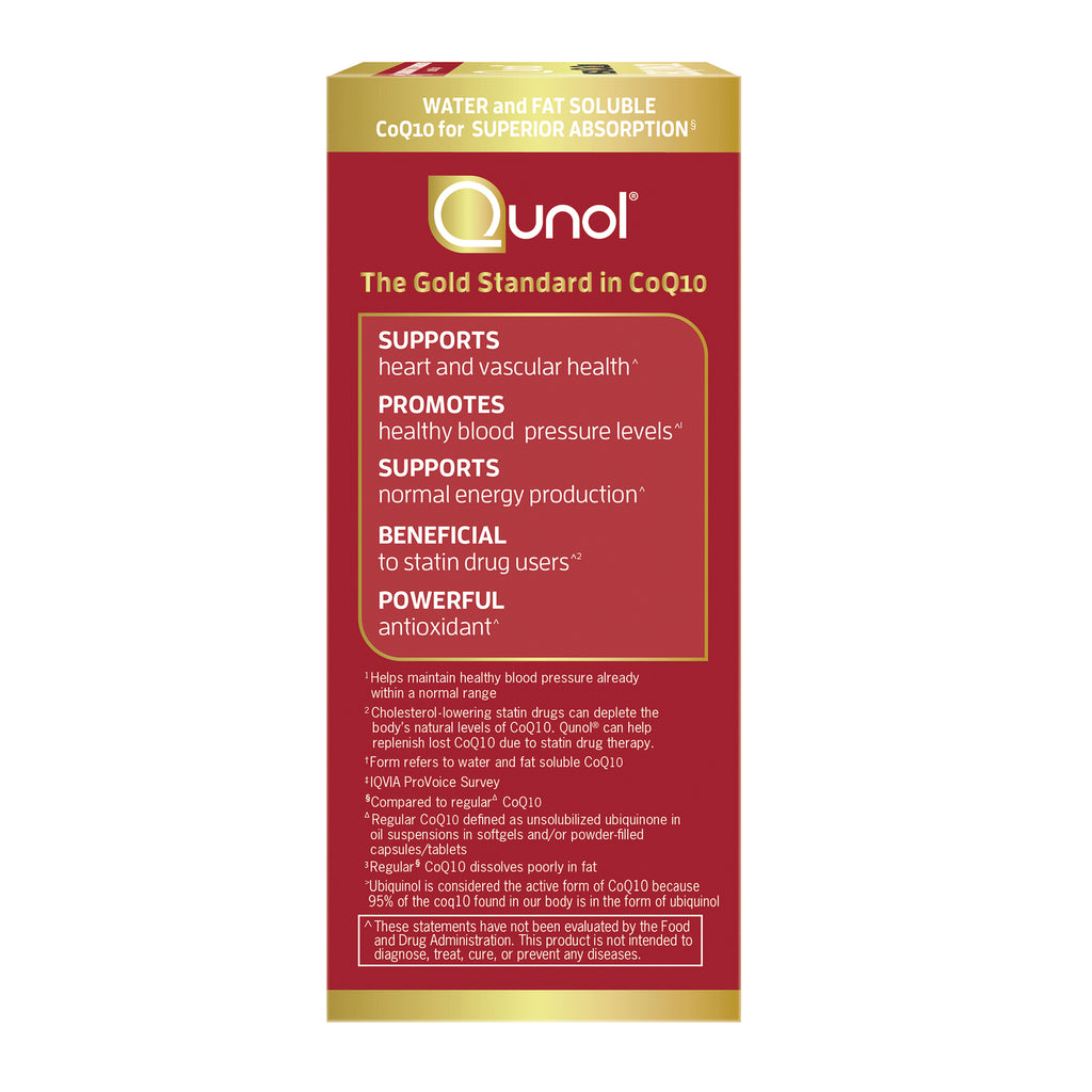 QNL003 | Qunol CoQ10 product infographic highlighting superior absorption, heart health, and antioxidant support - Thumbnail