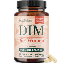 SMT003 | SMNutrition Women's DIM Complex supplement bottle, 250mg diindolylmethane, 60 capsules