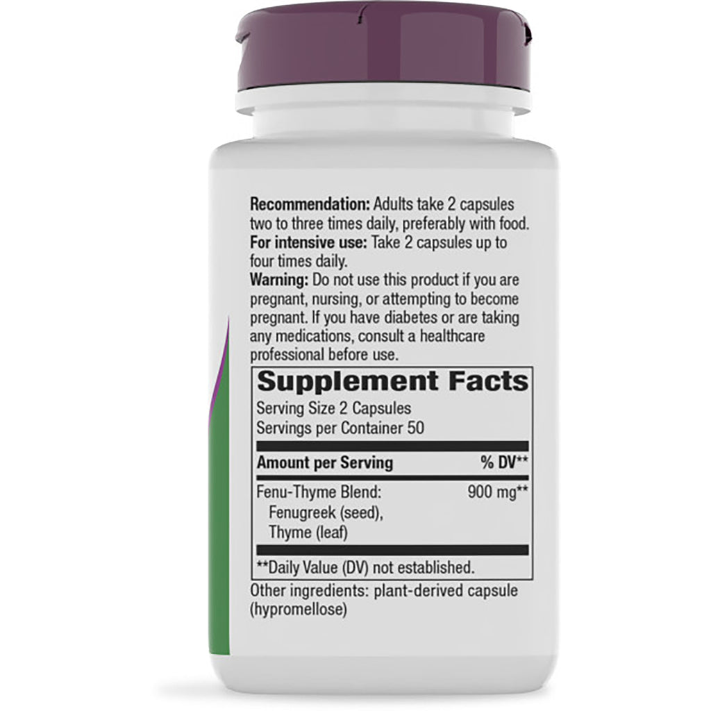 NW079 | Back of white supplement bottle showing Supplement Facts panel, serving size and usage recommendations - Thumbnail