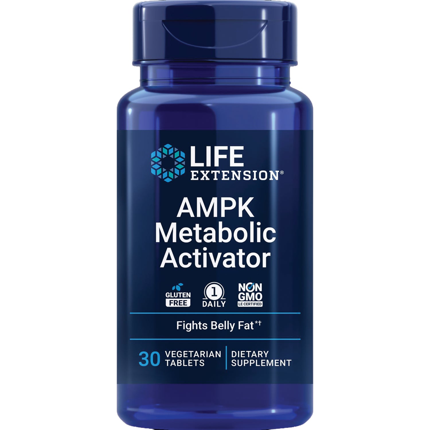 LE431 | Life Extension AMPK Metabolic Activator blue bottle, 30 vegetarian tablets