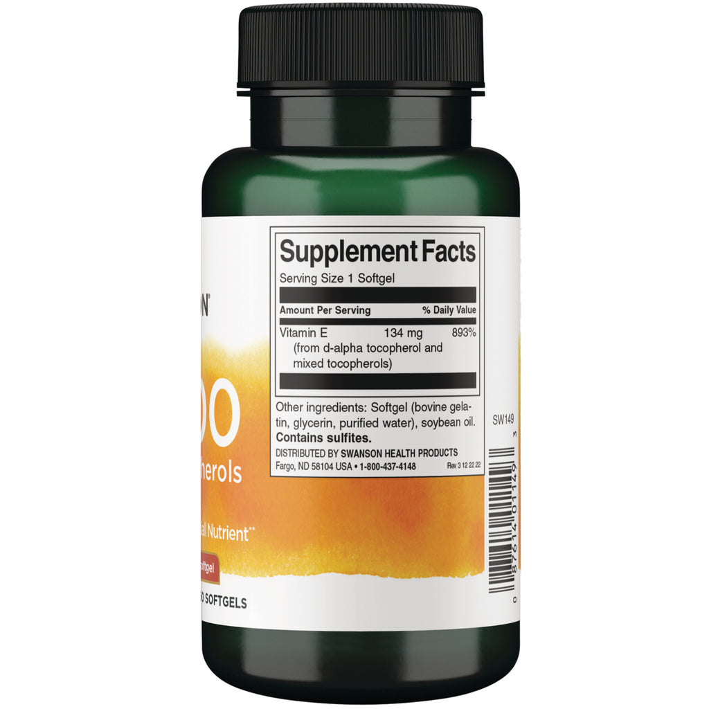 SW149 | Back label with supplement facts and serving information - Thumbnail