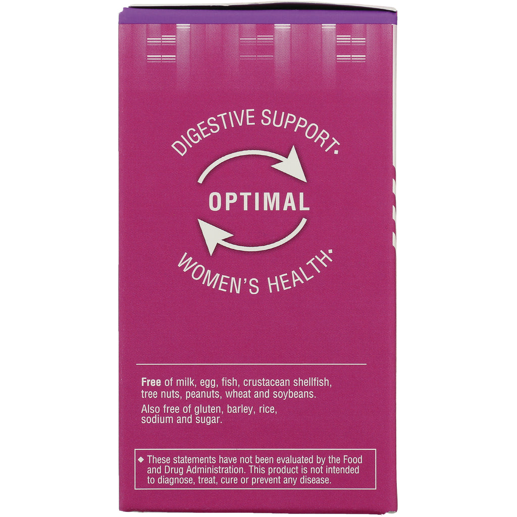 BLU149 | magenta box side labeled OPTIMAL with circular arrows, reads Digestive support, Women's health, and allergen-free statements - Thumbnail