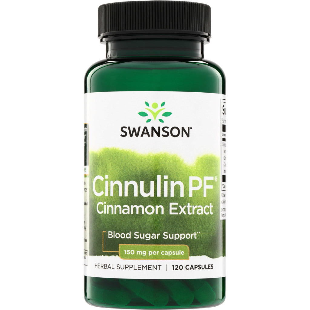SWU234 | Swanson Cinnulin PF Cinnamon Extract, 150 mg per capsule, 120 capsules, Blood Sugar Support - Thumbnail